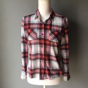 Daytrip Red/White Button Down Shirt XL Junior’s